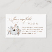 ホワイトパンプキンブライダルシャワー共有aレシピ エンクロージャーカード (正面)