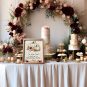 ホワイトパンプキンブルゴーニュ秋フローラキャンディバーサイン ポスター