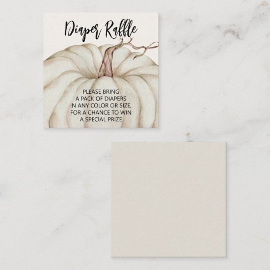 ホワイトパンプキンベイビーディーパーラッフル エンクロージャーカード (正面/裏面)