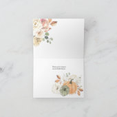 ホワイトパンプキンベビーシャワーサンキューカード サンキューカード (内部)