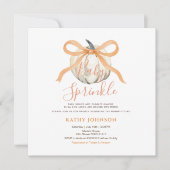 ホワイトパンプキンベビースプリンクルボウギンガム 招待状 (正面)