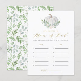 ホワイトパンプキンママとパパカード エンクロージャーカード