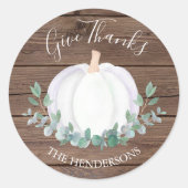 ホワイトパンプキンユーカリプトゥスバーンウッド ラウンドシール (正面)