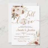 ホワイトパンプキン婚約ボホフローラパーティー 招待状 (正面)