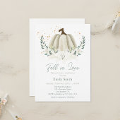 ホワイトパンプキン秋の恋愛 ブライダルシャワー 招待状