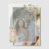 ホワイトパンプキン秋インラブブライダルシャワー ベラム紙招待状 (オフセット (カップル))