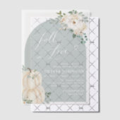 ホワイトパンプキン秋インラブブライダルシャワー ベラム紙招待状 (オフセット (招待状))