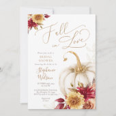 ホワイトパンプキン秋ブライダルシャワー 招待状 (正面)