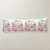 ホワイトパンプキン秋ホームデコールフローラ水彩 ボディピロー (裏面)