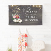 ホワイトパンプキン素朴秋ブライダルシャワーへようこそ 横断幕 (インサイチュ)