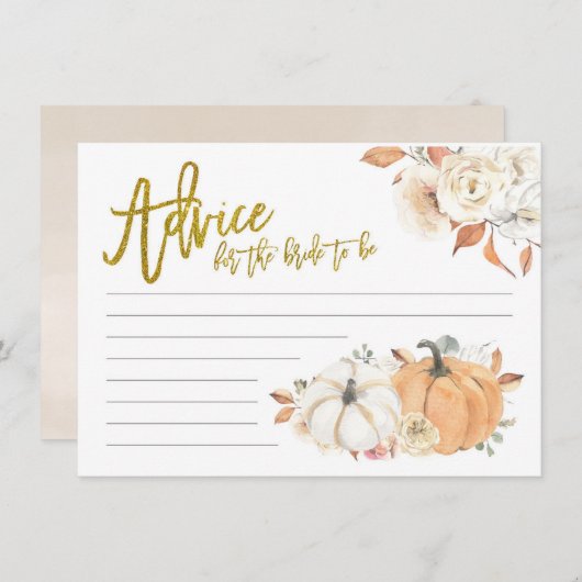 ホワイトパンプキン フラワル アドバイス 花嫁さまへ (正面/裏面)