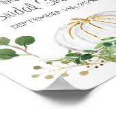 ホワイトパンプキン ブライダルシャワー ウェルカムサイン ポスター (角)