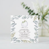 ホワイトパンプキン ブライダルシャワー 招待状 - スクエア (スタンド正面)