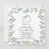 ホワイトパンプキン ブライダルシャワー 招待状 - スクエア (正面)