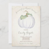 ホワイトパンプキン 秋のブライダルシャワー招待状 招待状 (正面)