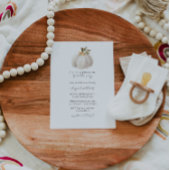 ホワイトパンプキン 秋のベビーシャワー招待状 招待状