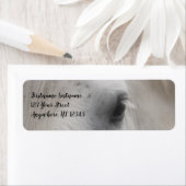 ホワイトパーシェロン馬のアイアドレス ラベル (インサイチュ)