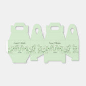 ホワイトパーソナライズされたフローラつる植物ハートミントグリーン フェイバーボックス (折り畳みなし)