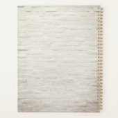 ホワイトパーソナライズされたブリックプランナー プランナー手帳 (裏面)