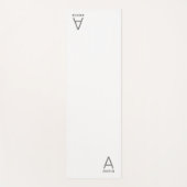 ホワイトパーソナライズされたヨガマット小モノグラム ヨガマット (正面)