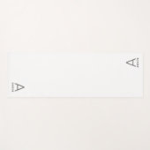 ホワイトパーソナライズされたヨガマット小モノグラム ヨガマット (正面(横))