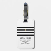 ホワイトパーソナライズされた氏とミセス・結婚の新婚 ラゲッジタグ (裏面縦)