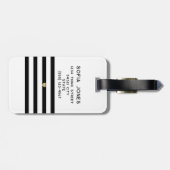 ホワイトパーソナライズされた氏とミセス・結婚の新婚 ラゲッジタグ (裏面横)