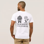 ホワイトパーティーパーム春アクア Tシャツ (裏面フル)