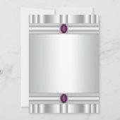 ホワイトパープルガールズパープルファースト聖餐式 招待状 (裏面)