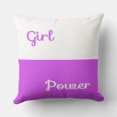 ホワイトパープルガールパワー装飾用クッション クッション (裏面)