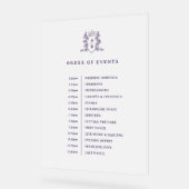 ホワイトパープルクラウンモノグラム注文イベント結婚ズ アクリルサイン (傾斜)