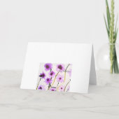ホワイトパープルデイジーフローラスタイリッシュブライダルシャワー カード (裏面)