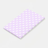 ホワイトパープルパステルバニーバックグラウンドバニー ポストイット (アングル)