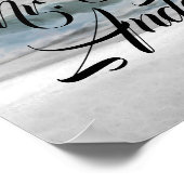 ホワイトパームココナッツツリービーチエレガントウェディング ポスター (角)