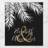 ホワイトパームズフロントオンブラック ワインラベル (シングルラベル)