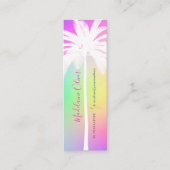 ホワイトパームツリートロピカルカラフル スキニー名刺 (正面)