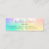 ホワイトパームツリートロピカルカラフル スキニー名刺 (裏面)