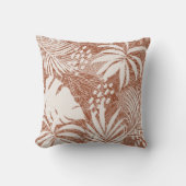 ホワイトパームリーフパターンバラトープ クッション (正面)