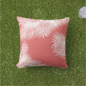 ホワイトパーム離れズオンコーラルバフェイクラップ – トロピカル クッション (芝生)
