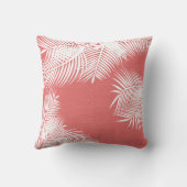 ホワイトパーム離れズオンコーラルバフェイクラップ – トロピカル クッション (裏面)