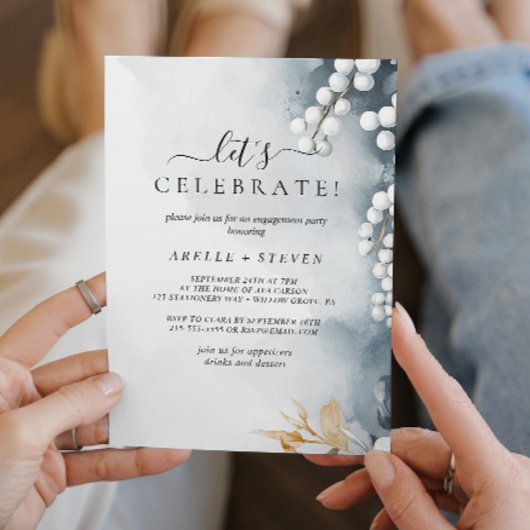 ホワイトパールとフローラ婚約パーティ 招待状