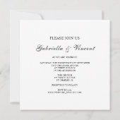 ホワイトパールのウェディング 招待状 (裏面)