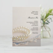 ホワイトパールアンドブルーヴィンテージレースブライダルシャワー 招待状 (スタンド正面)