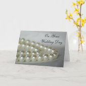 ホワイトパールウェディングデー カード (黄色い花)