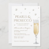 ホワイトパールスアンドプロセッコブライダルシャワー 招待状 (正面)