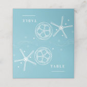 ホワイトパールスターフィッシュエレガントビーチ結婚式 プレイスカード (外部開封)