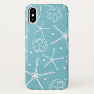 ホワイトパールスターフィッシュ エレガント おしゃれ ビーチ iPhone X ケース
