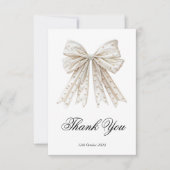 ホワイトパールズボウブライダルシャワーサンキューカード サンキューカード (正面)