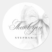 ホワイトパールズボウブライダルシャワー ラウンドシール (正面)