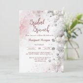 ホワイトパールズモダンピンクブライダルブランチ 招待状 (スタンド正面)